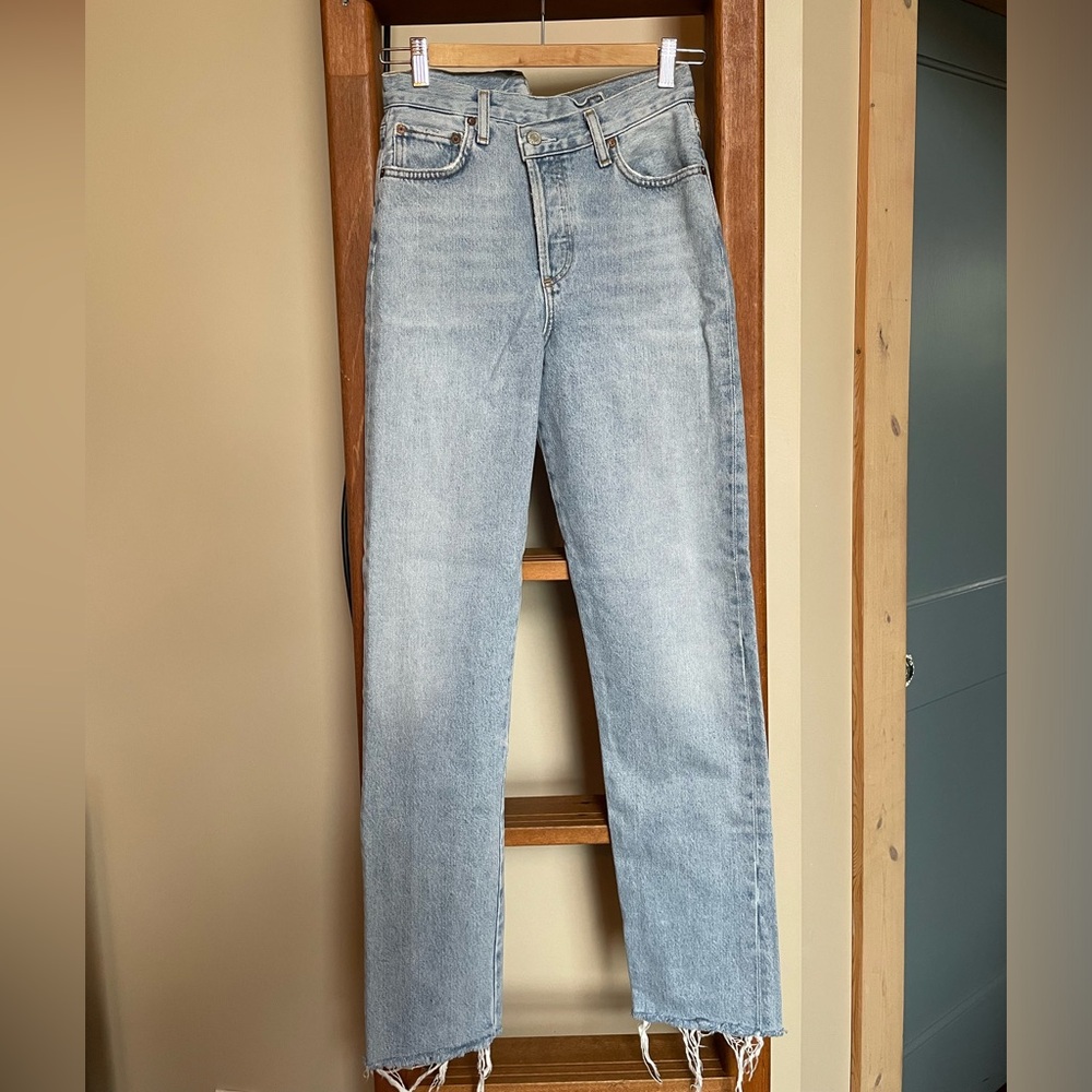 AGOLDE Criss Cross Straight Leg Jeans Size 23